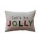 Hello Honey® 20" x 14" Let's Be Jolly Cotton Chambray Lumbar Pillow with Embroidery & Beads